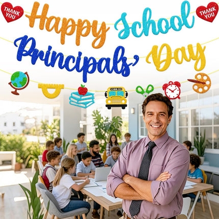 HomeChef ChefDelHogar Happy School Principals' Day Banner, Principal Appreciation Decorations — Kitchen & Home