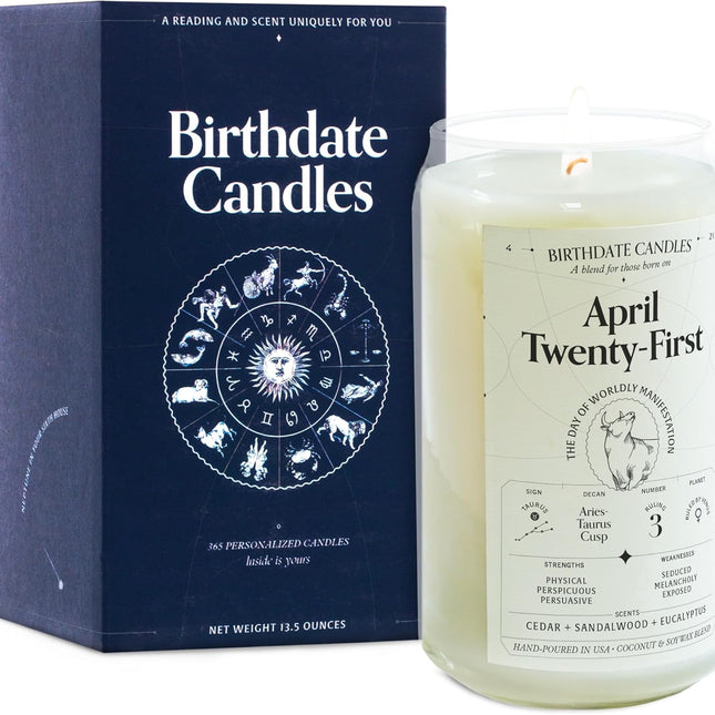 April 21 Taurus Zodiac Scented Jar Candle