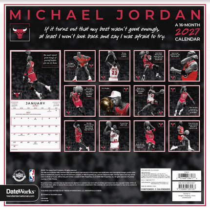 SourceToHome FuenteACasa 2027 Michael Jordan Wall Calendar — Home & Lifestyle