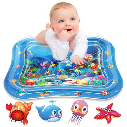 Inflatable Tummy Time Baby Water Play Mat for 3-24 Months
