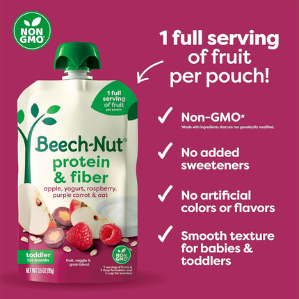 Baby & Toddler Food Pouches Variety Pack, Fruit & Veggie Purees, 3.5 oz, 18 Pack