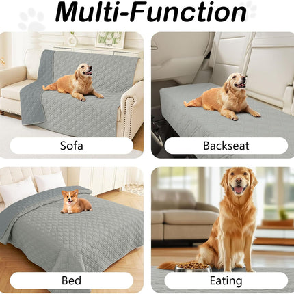 Waterproof Reversible Dog Bed Blanket and Couch Cover, 30 x 70 Inch, Grey/Dark Grey