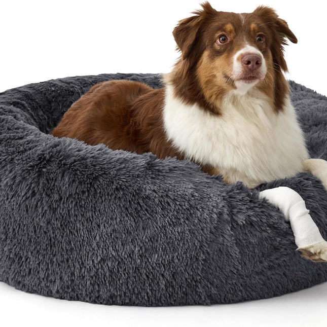 36 in Calming Donut Dog Bed with Removable Washable Cover