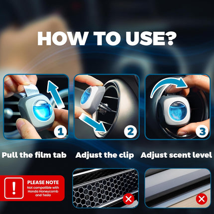 New Car Scent Car Air Freshener Vent Clips, 6 Count