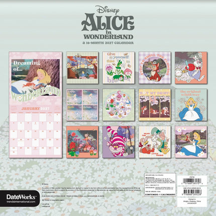 2027 Alice in Wonderland Wall Calendar