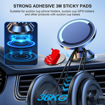 Dashboard Pad Mounting Disk for Suction Cup Phone Mount, 3.2 in, 3 Pack