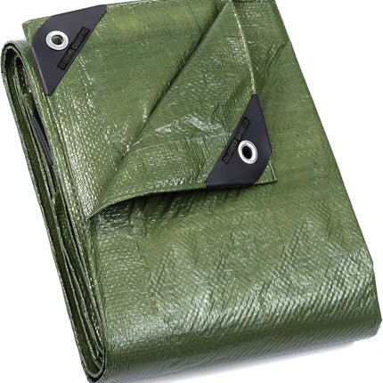Green 6x8 Waterproof Poly Tarp Cover, 5 Mil