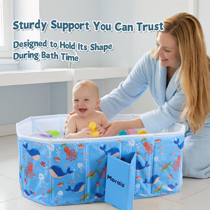 Collapsible Portable Baby Bathtub for 12 Months+