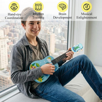 21 Inch Blue Soprano Ukulele Starter Kit