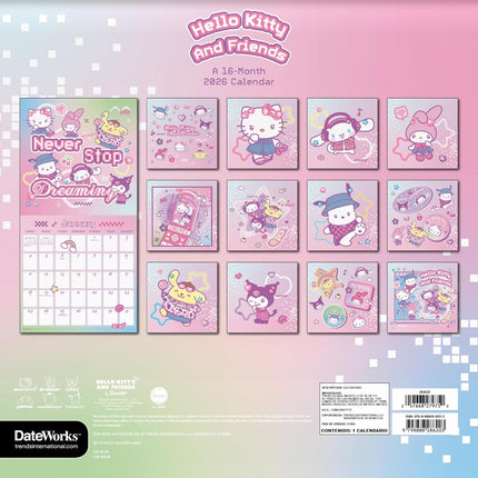 2026 Cute Character Friends Wall Calendar