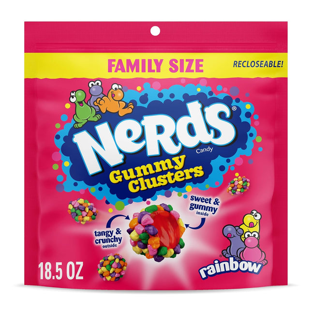 Rainbow Crunchy Gummy Clusters Candy, 18.5 oz