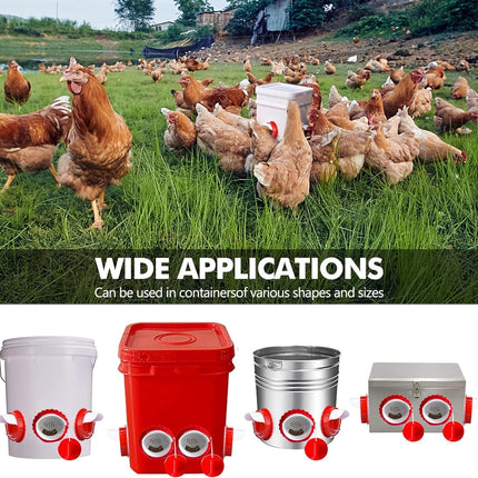 SourceToHome FuenteACasa Chicken Feeder & Waterer Combo Kit – 8 Pack Total (4 Automatic Feeder — Home & Lifestyle