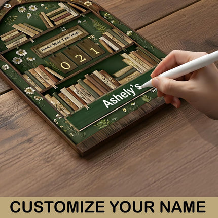 Books Read This Year Tracker Sign with 3 Bookmarks