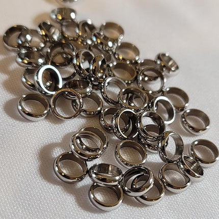 10 Stainless Steel Hair Beads