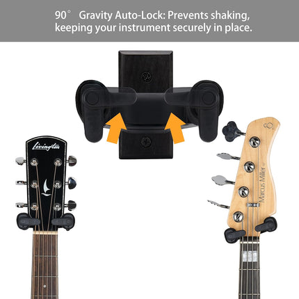 HomeChef ChefDelHogar Sondery Guitar Wall Mount Hanger, Auto Lock and Adjustable Hook Holder — Kitchen & Home