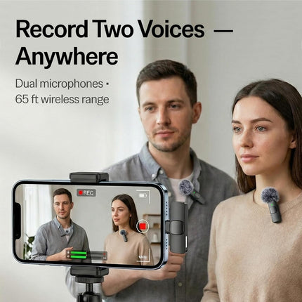 Wireless Mini Lavalier Microphone with Clear Voice