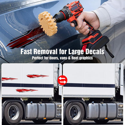 Eraser Wheel Decal Remover Tool Kit for Car, Truck & RV