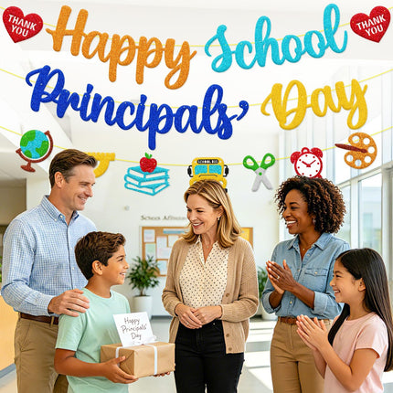 HomeChef ChefDelHogar Happy School Principals' Day Banner, Principal Appreciation Decorations — Kitchen & Home