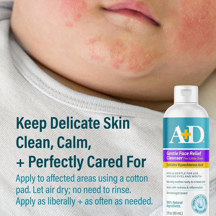 Gentle Face Relief Cleanser for Little Ones with Hypochlorous Acid, 3 oz