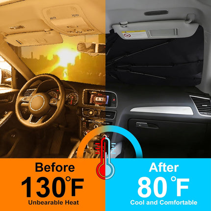 Foldable Windshield Sun Shade Umbrella for 2007-2026 Vehicle Fitment