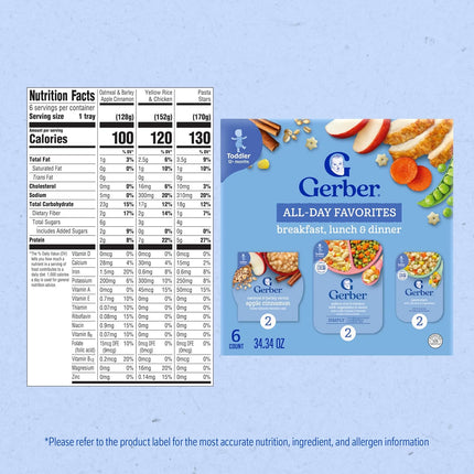 Toddler Food Variety 6 Pack, All Day Favorites