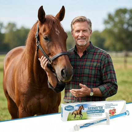 SourcetoHome 12 Pack Ivermectin Horse Paste 1.87% – Apple Flavored Oral Dewormer for Horses - supplement facts label