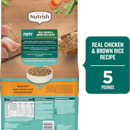 Puppy Dry Dog Food, Real Chicken & Brown Rice Recipe, 5 lb Bag