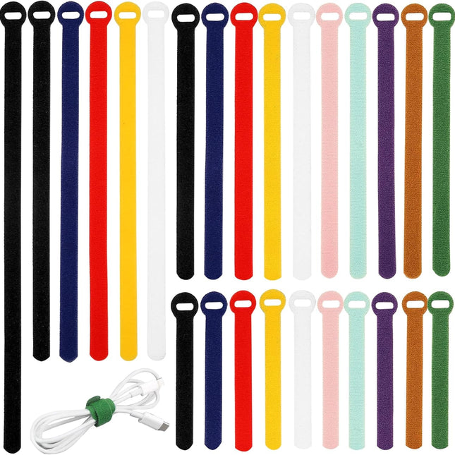 150PCS Reusable Hook and Loop Cable Ties, 4/6/8/10 Inch Assorted Colors