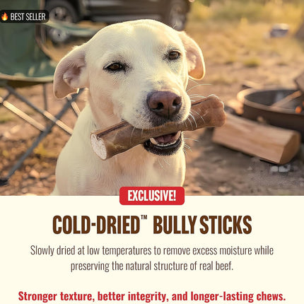 Cold-Dried™ Bully Sticks 6 Inch, 5 Count, Single Ingredient Beef Dog Chews