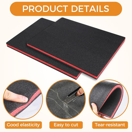 4 Pcs Tool Box Foam, 16 x 12 x 1 Inch Polyethylene Storage Sheets