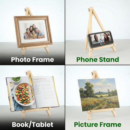 4 Pack 11.8 in Wooden Tabletop Easels for Painting
