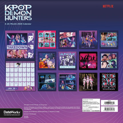 2026 Kpop Demon Hunters Wall Calendar