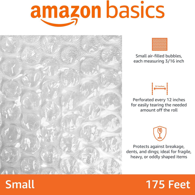 Clear Perforated Bubble Cushioning Wrap, 12 in x 175 ft
