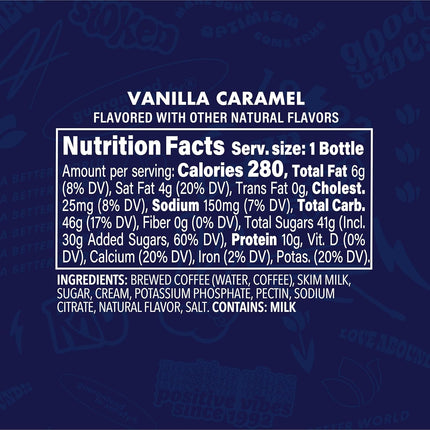 Vanilla Caramel Iced Latte, 12-Pack of 13.7 Fl Oz Bottles