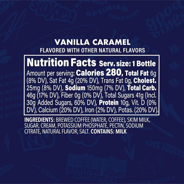 Vanilla Caramel Iced Latte, 12-Pack of 13.7 Fl Oz Bottles