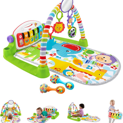 Deluxe Kick & Play Piano Baby Gym with Soft Rattle Maracas