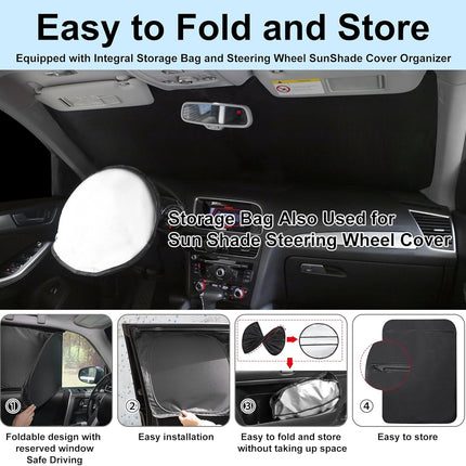 8-Piece Side Window Sun Shade Set for 2017-2022 Vehicle