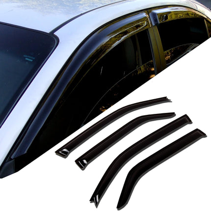 4-pc Tinted Smoke Out-Channel Window Visor Deflector Rain Guard Set