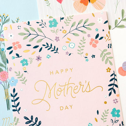 Mother's Day Cards Assortment, Flowers - 16 Cards with Envelopes