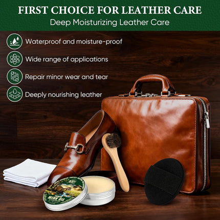 4-in-1 Mink Oil Leather Conditioner and Cleaner 3.52 oz
