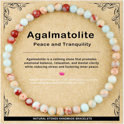 Natural Gemstone Bead Bracelet, 4mm-10mm