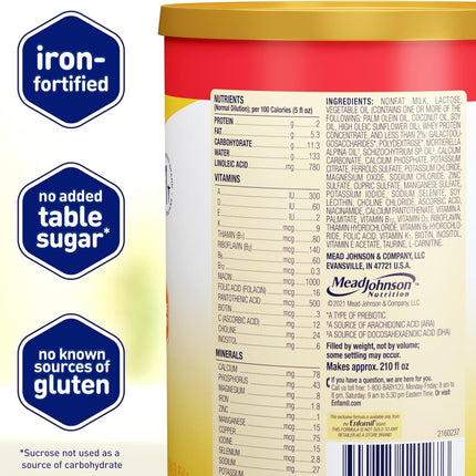 Infant Milk-Based Powder Formula with Iron, DHA & Choline, 21.1 oz