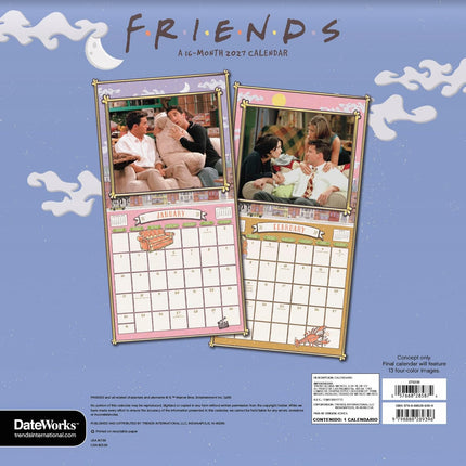 2027 Friends Wall Calendar