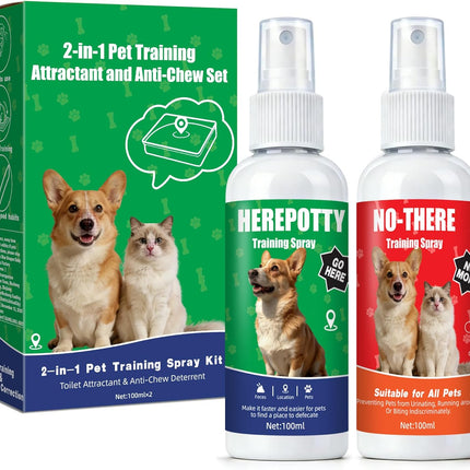PawHaven RefugioPata Dog Potty Training Spray for Dogs & Puppies, No-Go Spray & Here Potty — Pet Supplies