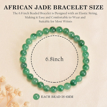 6mm African Jade Stretch Bracelet