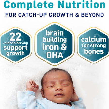 High Calorie Premature Baby Formula with Iron, DHA, Vitamins & Minerals, 23 oz Can