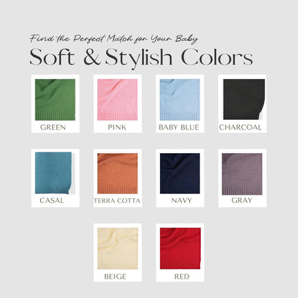 Personalized GOTS Organic Baby Swaddle Blanket