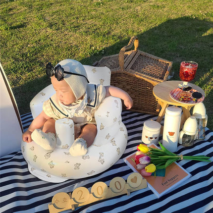 Inflatable Baby Floor Seat for Babies 3 Months & Up - Bear