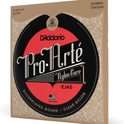 Pro Arte Nylon Classical Guitar Strings, EJ45 Normal Tension, 6-String Set