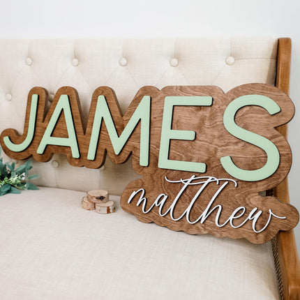 LittleNest NidoPequeño Hickory Hollow Designs Nursery Name Sign, Wooden Name Sign — Baby & Toddler